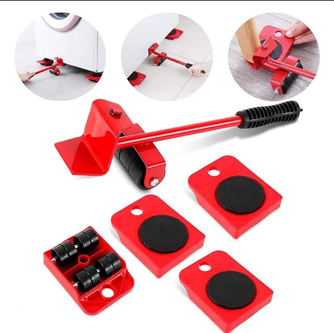 Furniture lifter and roller sliders moving bed and cupboard without effort
