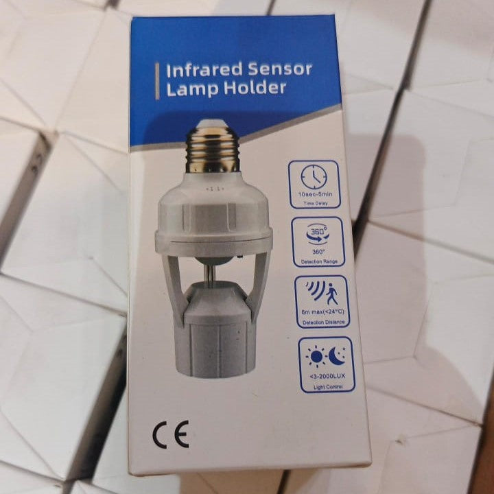 Motion Sensor Bulb Holder PIR Automatic Light Socket E27 Smart Bulb Adapter