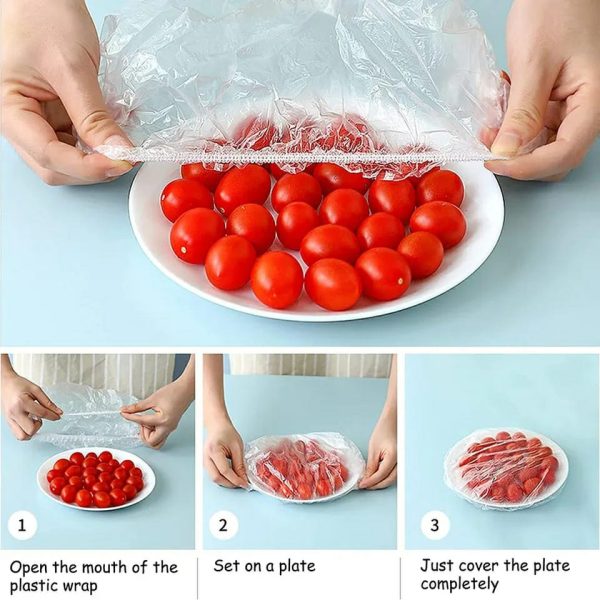 disposable plastic food covers for plates bowls and fruits 100 pcs pack Pakistan