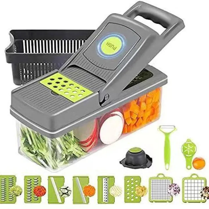 16 in 1 vegetable chopper slicer with colander basket and storage container kitchen tool Pakistan