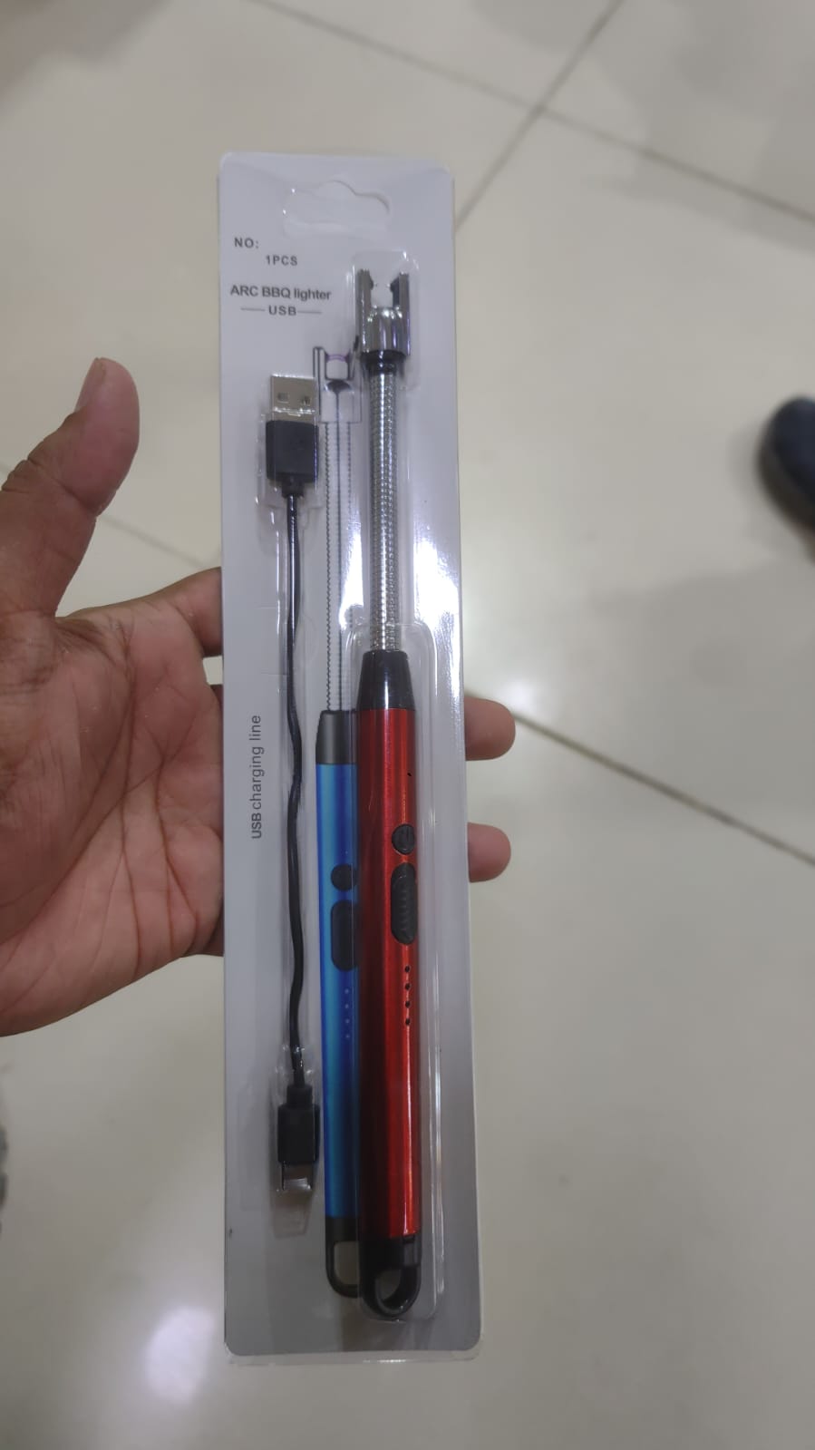 USB rechargeable arc lighter with bendable neck for kitchen BBQ and outdoor use Pakistan