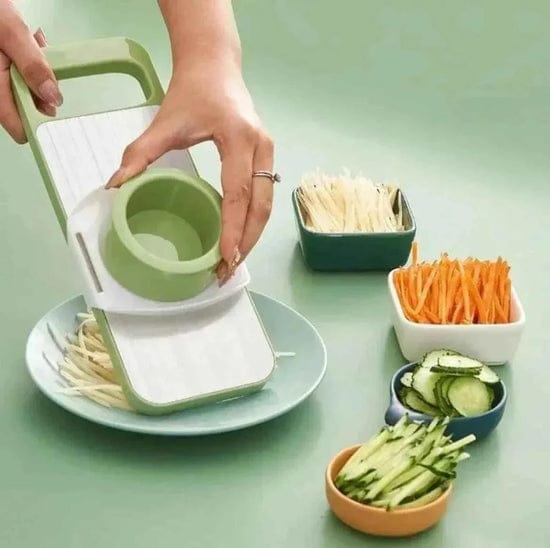 5 in 1 Vegetable Cutter | Multi-functional Stainless Steel Vegetable Cutter & Slicer