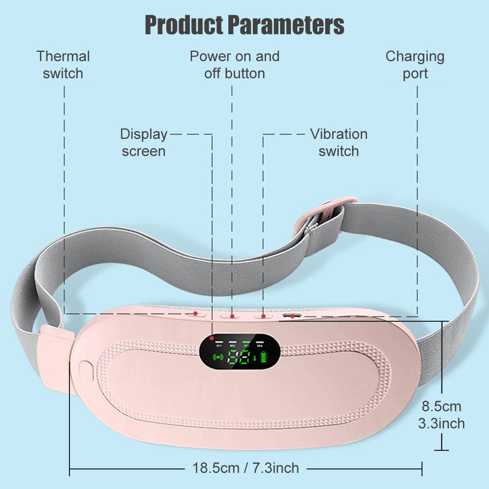 Adjustable vibrating heating belt for menstrual pain easy to use