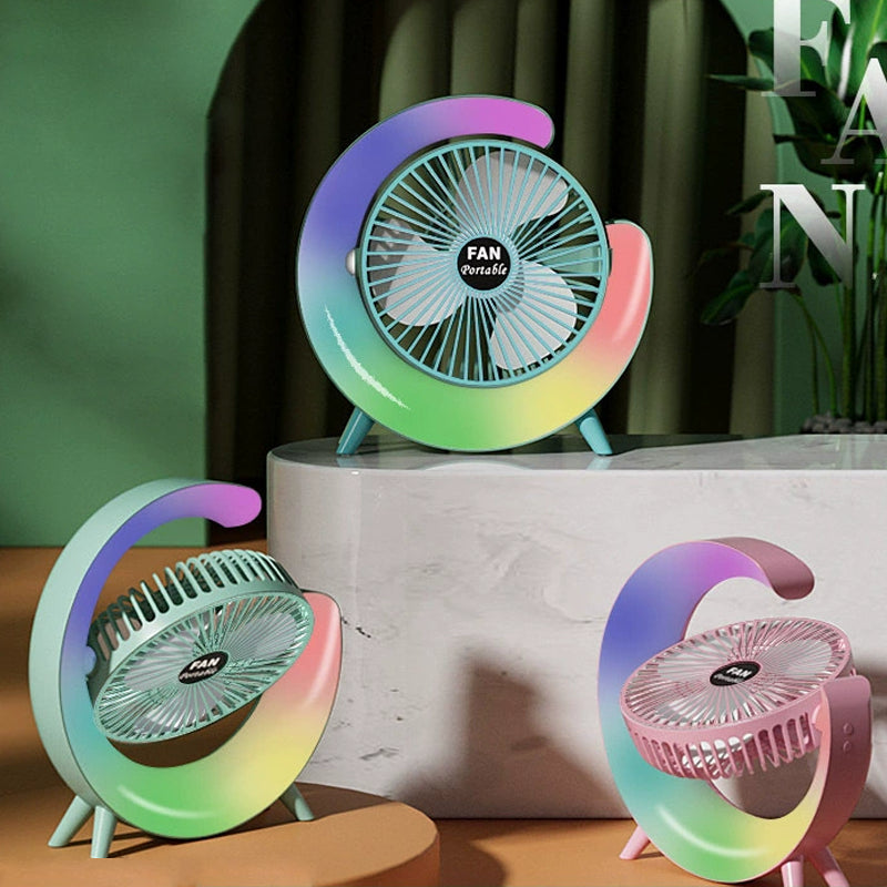 Compact desktop cooling fan ideal for students and office use in Pakistan