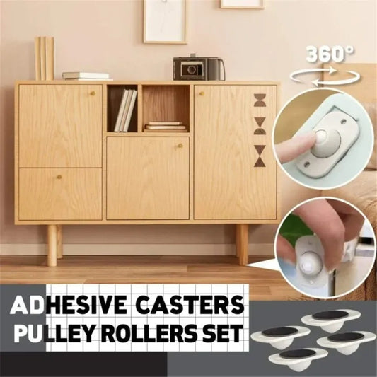 Mini swivel caster wheels attached under storage box for easy movement at home Pakistan