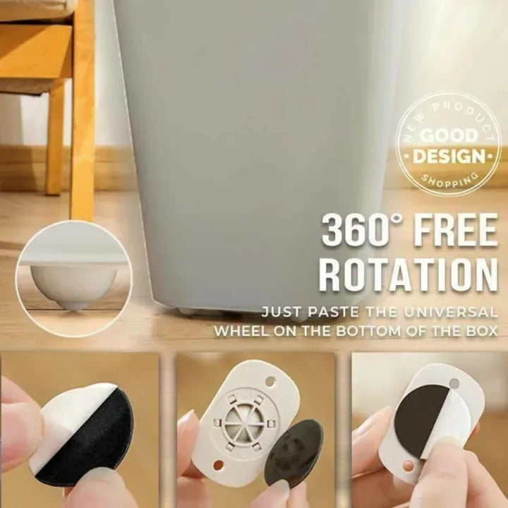 360 degree adhesive wheels for small furniture and organizers in Pakistani homes