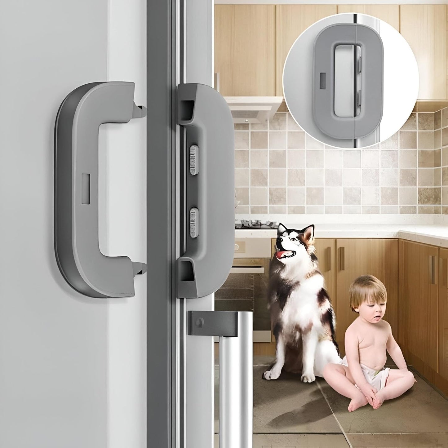 Easy to install childproof refrigerator lock for home kitchen safety in Pakistan
