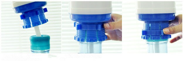 Hand press water pump fitted on large mineral water bottle Pakistan