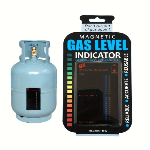 Kitchen gas safety tool showing accurate gas level on LPG cylinder