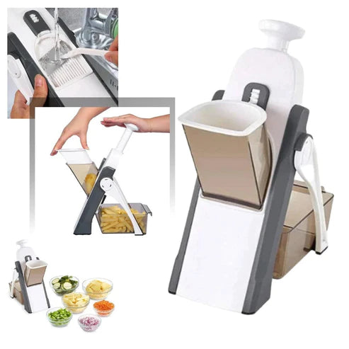 Multi function vegetable cutter for slicing and shredding vegetables easily