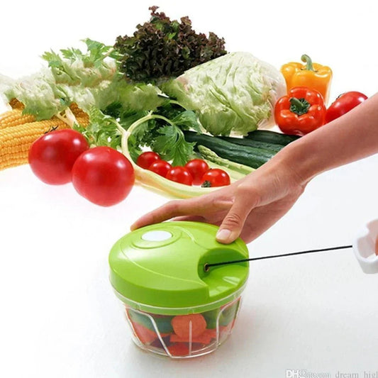 manual spin cutter hand pull chopper grinder slicer for vegetables fruits onions garlic kitchen tool Pakistan
