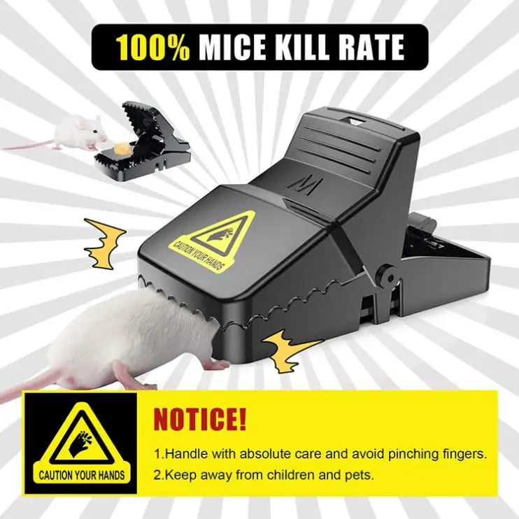 Heavy Duty Plastic Mouse Trap – Reusable One-Touch Rat Catcher (No Poison, No Glue)