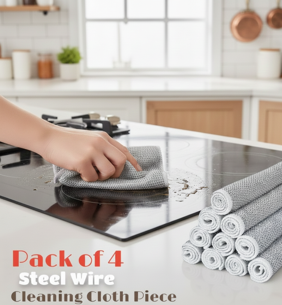 Durable wire dish washing sponge removing grease from utensils easily