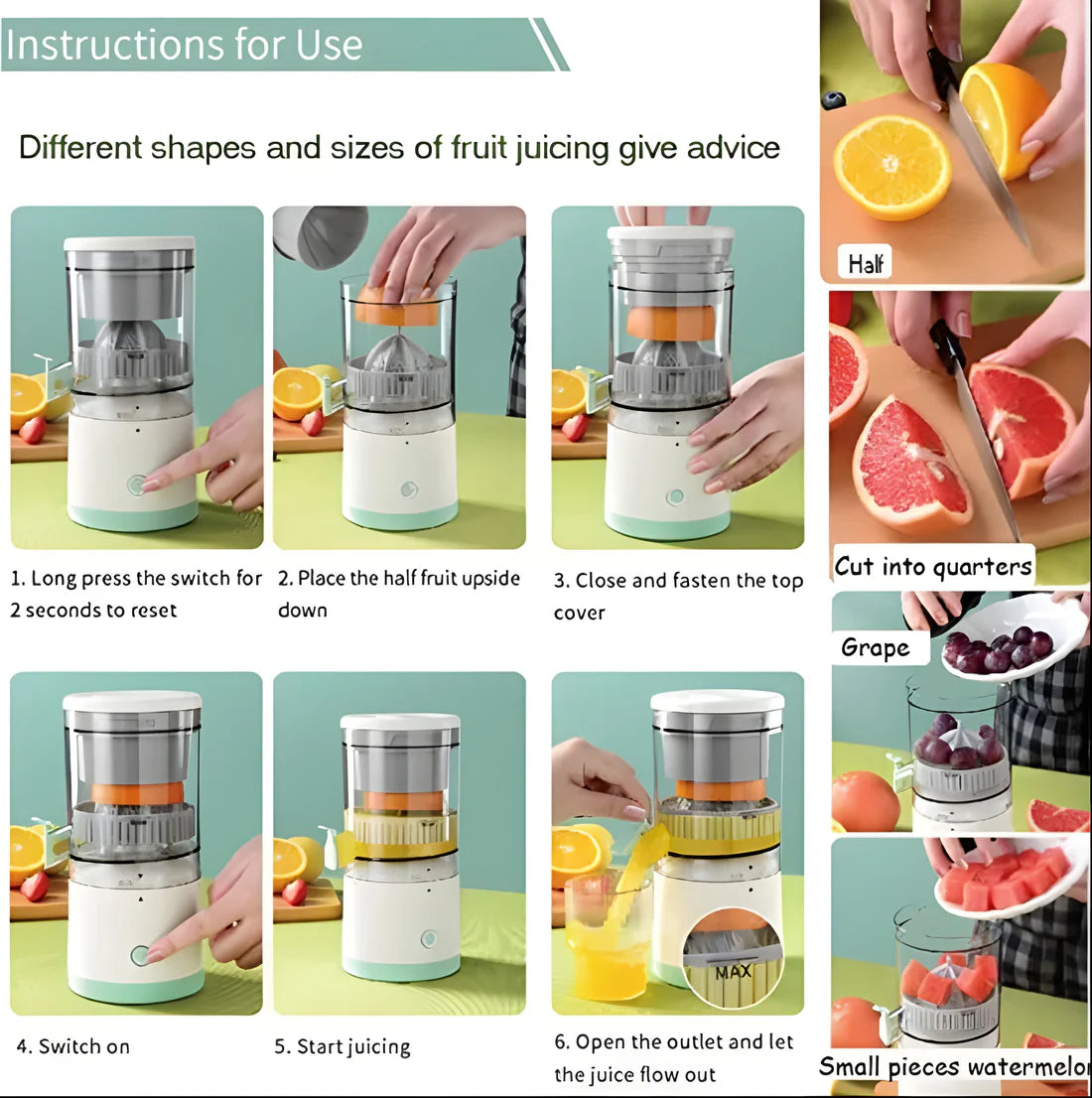 Easy clean detachable citrus juicer machine for daily kitchen use