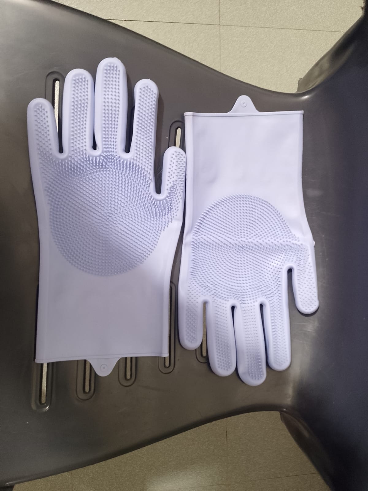 Silicone Dishwashing & Cleaning Pair Gloves – Reusable Heat Resistant Scrubber Gloves for Kitchen, Bathroom & Household Cleaning