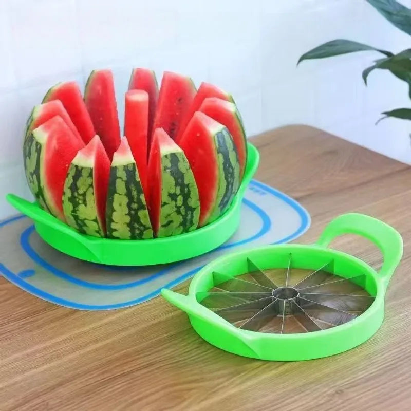 Stainless steel watermelon cutter slicer for easy fruit cutting in Pakistan kitchen