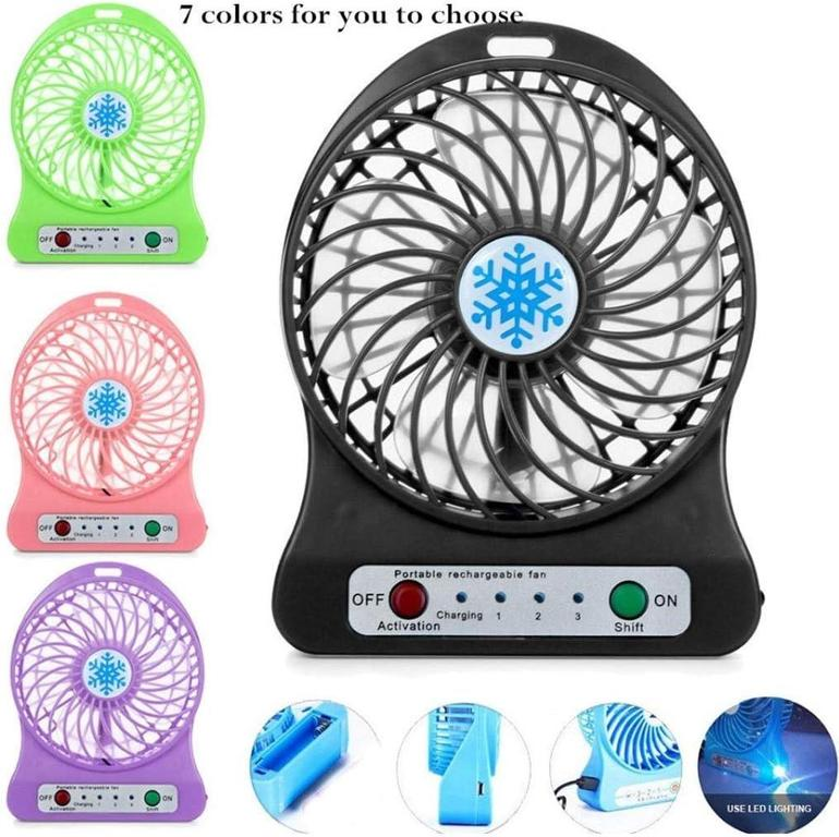 Portable rechargeable fan