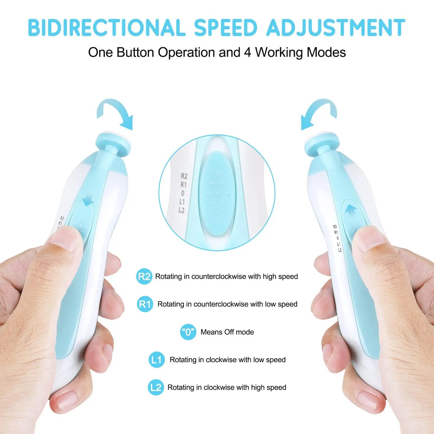 Safe newborn nail cutter electric machine for easy baby grooming at home