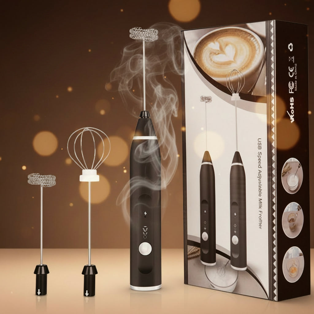 Rechargeable electric milk frother for creamy coffee and latte at home in Pakistan