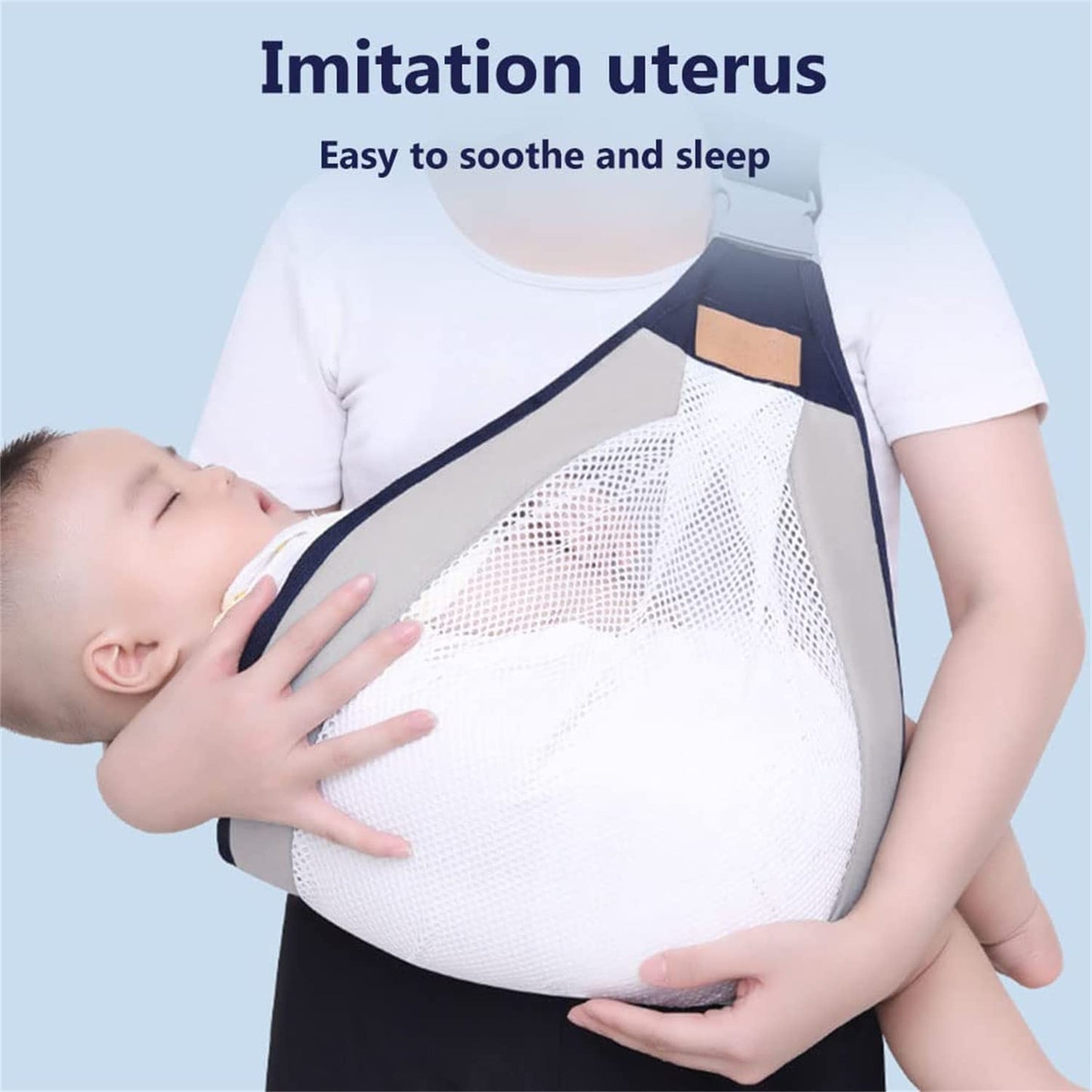 Mother carrying newborn in ergonomic baby sling for daily use Pakistan