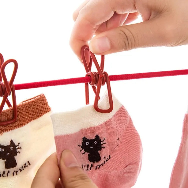 Easy to install clothesline for quick drying clothes while travelling or at home