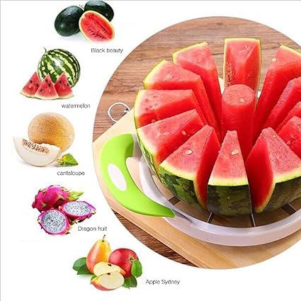 Stainless steel watermelon cutter slicer for easy fruit cutting in Pakistan kitchen