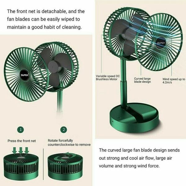 Portable cooling fan rechargeable battery operated for bedroom and office Pakistan