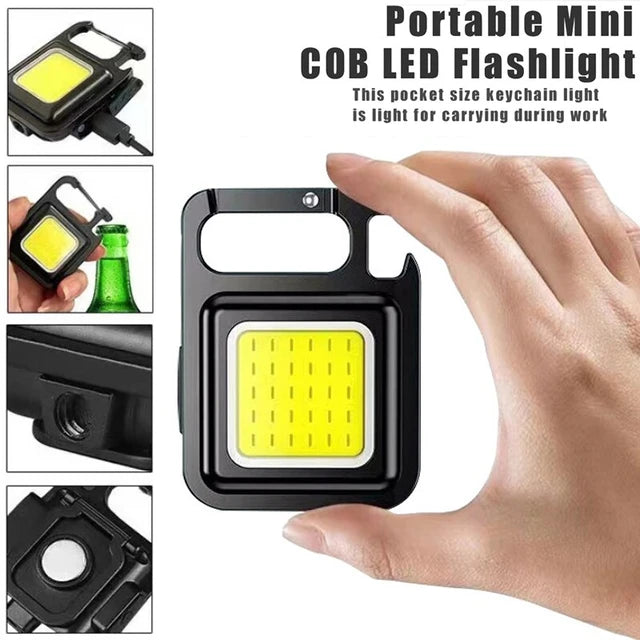 Small rechargeable LED keychain light for night use and power outages in Pakistan