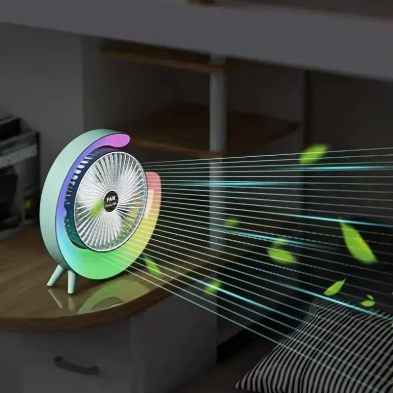 Small electric fan with modern design for bedroom and office desk Pakistan