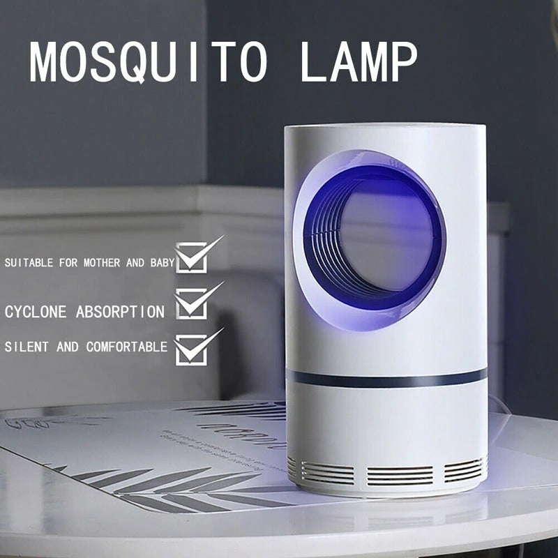 Indoor mosquito killing lamp attracting and trapping mosquitoes safely without chemicals