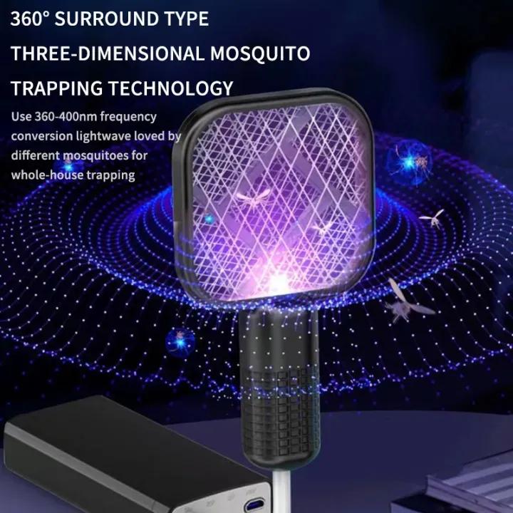 compact mosquito zapper racket for travel and daily home protection