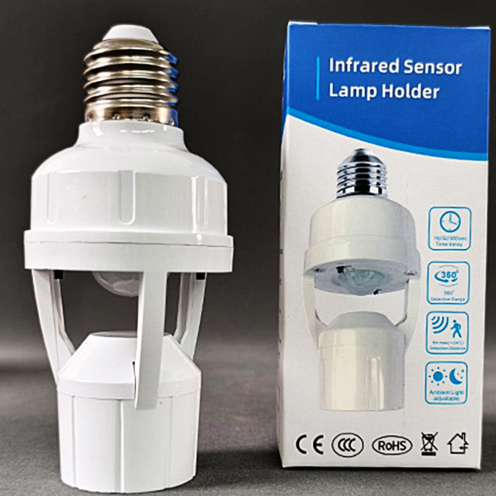 Motion sensor bulb holder automatically turning light on in home entrance Pakistan