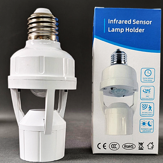 Motion sensor bulb holder automatically turning light on in home entrance Pakistan