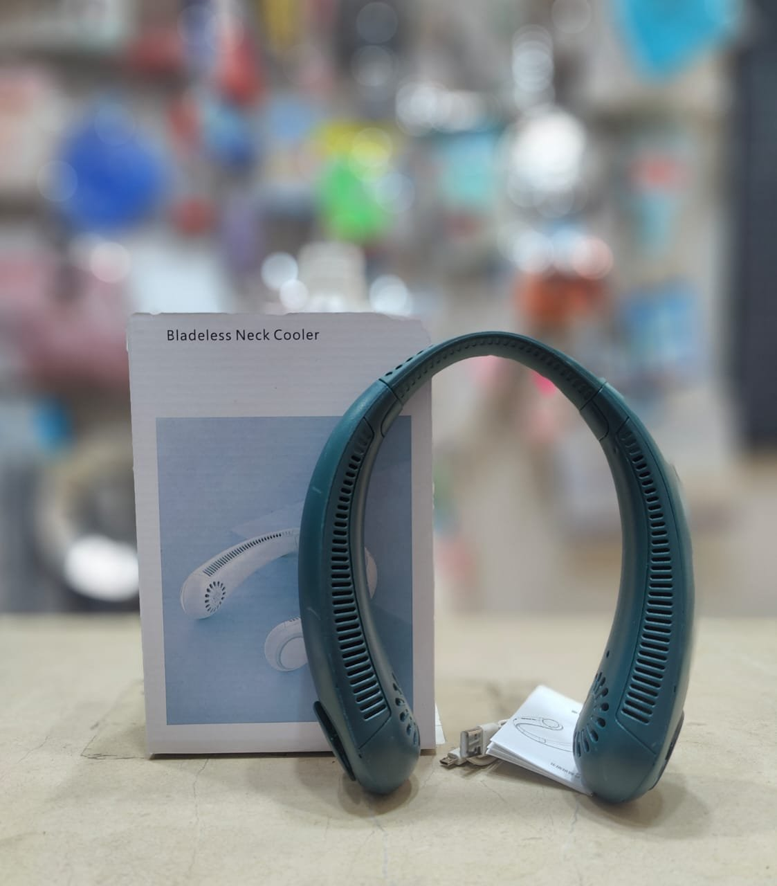 Portable neck fan rechargeable hands free cooling fan for outdoor use in Pakistan