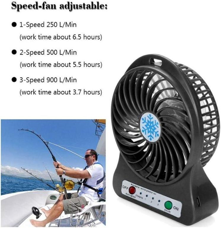 Small portable fan for bedroom with quiet airflow and modern design