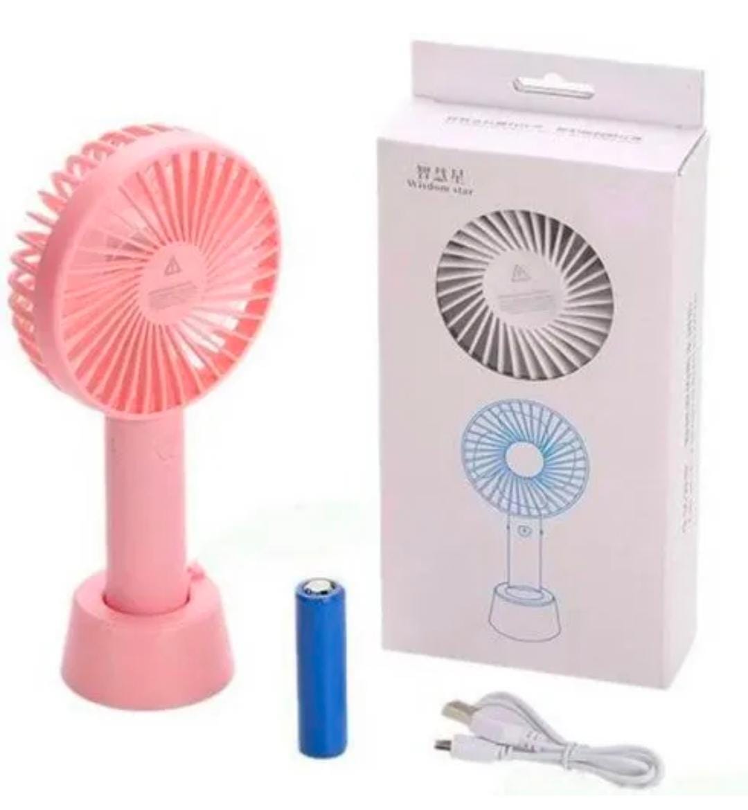 Handheld fan rechargeable perfect for summer heat in Pakistan
