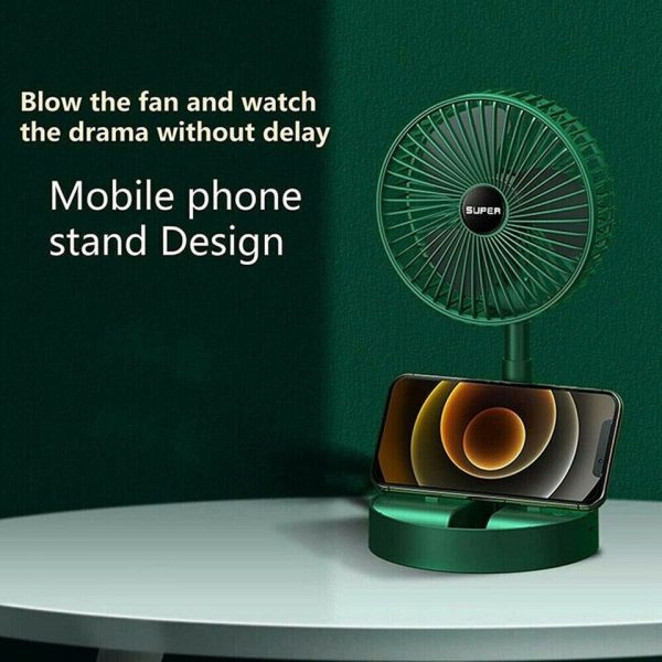 Rechargeable portable telescope fan foldable and height adjustable for home use in Pakistan