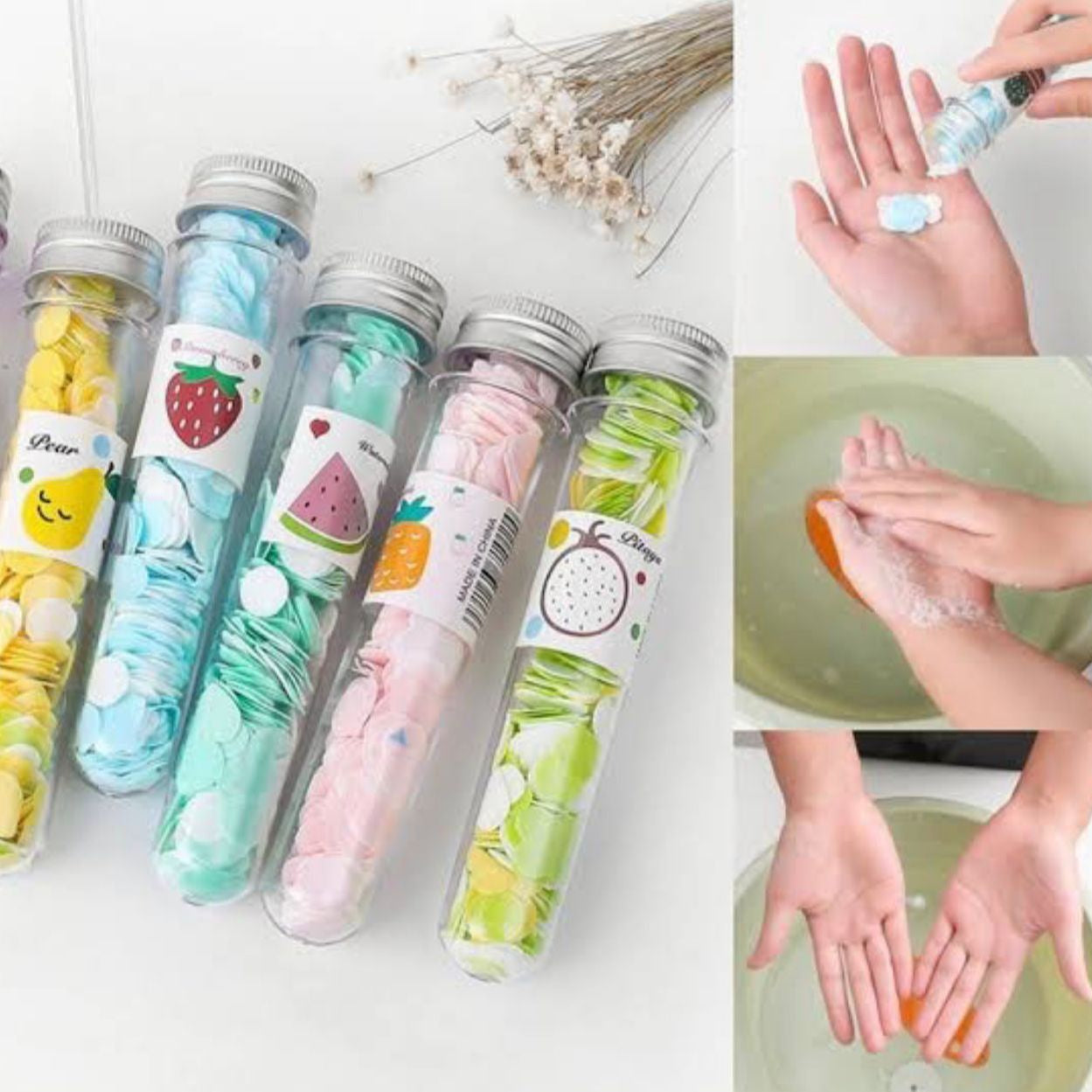 Compact paper hand wash sheets for students and travellers