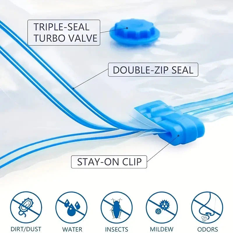Vacuum Storage Bags Space Saving Clothes Storage Bags with Air Tight Seal