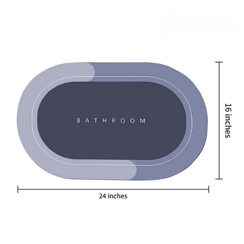 Soft absorbent bath mat preventing water spread on tiles in Pakistani homes