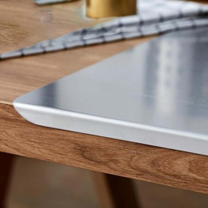 Non porous stainless steel cutting board for clean and safe food preparation