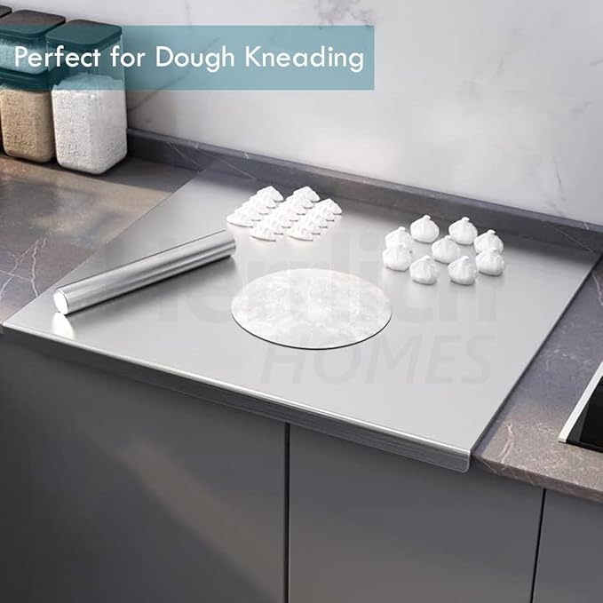 Stainless Steel Cutting Board Food Grade Kitchen Chopping Board for Meat Vegetables and Dough