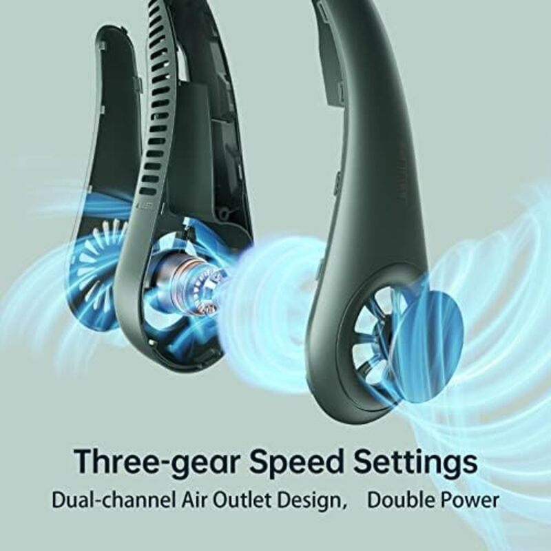 USB rechargeable neck fan for personal cooling in hot weather Pakistan