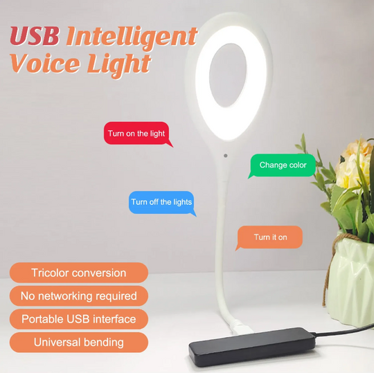 Voice control LED night light turning on with sound in a bedroom in Pakistan