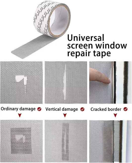 Strong self adhesive mesh tape repairing window screen holes and cracks in home Pakistan