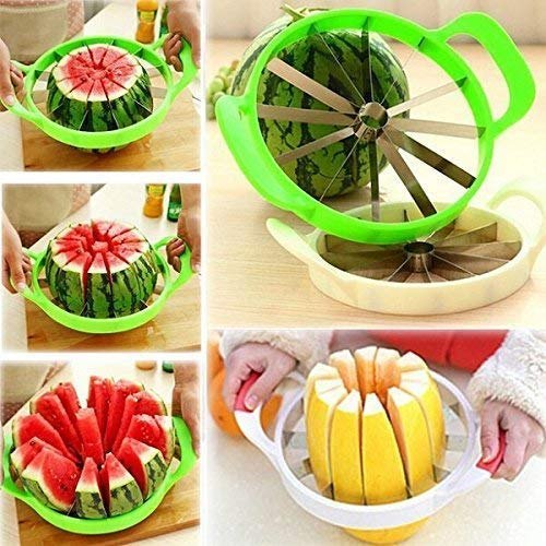 Stainless steel watermelon cutter slicer for easy fruit cutting in Pakistan kitchen